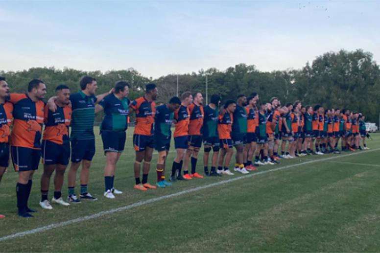The Reef Raiders before their 36-10 loss against Cairns Northern Beaches Mudcrabs. Picture: Facebook