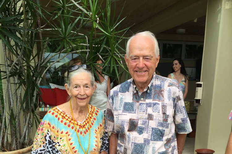 Marillyn Morris, who has died aged 93, with her husband John Morris, both stalwarts of Port Douglas. Picture: Wendy Morris