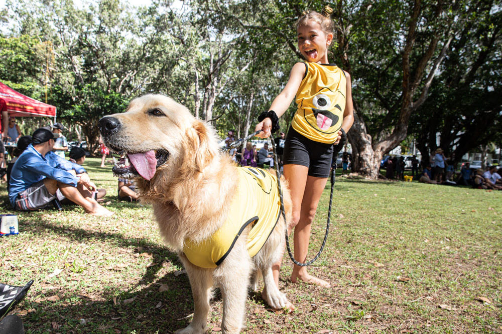A young participant and her Labrador at last year’s pooch party. Picture: Supplied