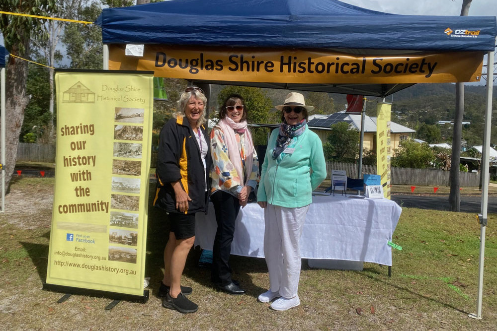 Douglas Shire Historical Society vice-president Ann-Marie Fapani (left) and committee members Dian Stevenson and Pam Willis Burden on the Tablelands. Picture: Supplied