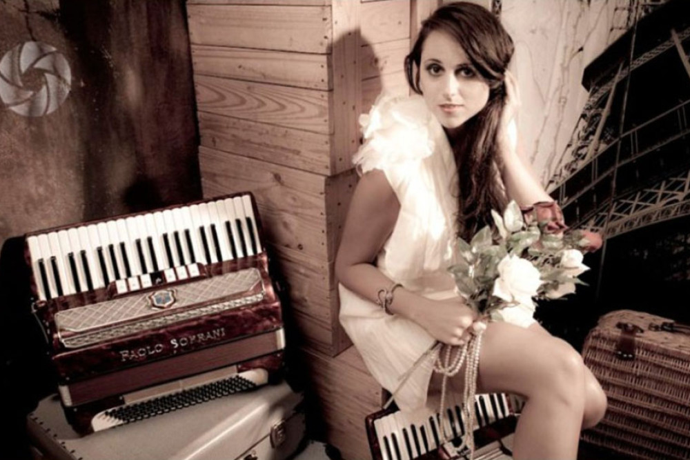 Melbourne-based accordionist Nikki Dagostino. Picture: Supplied