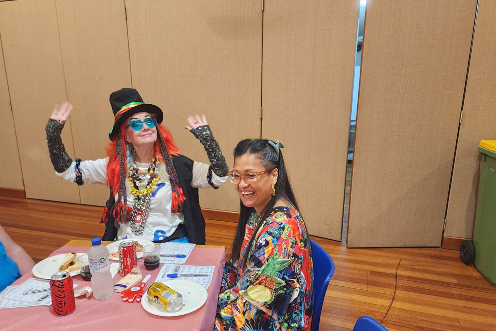 Locals Jeanie and Iwaall dressed up for an 80s music and bingo night. Pictures: Gary ‘Gazza’ McIlroy