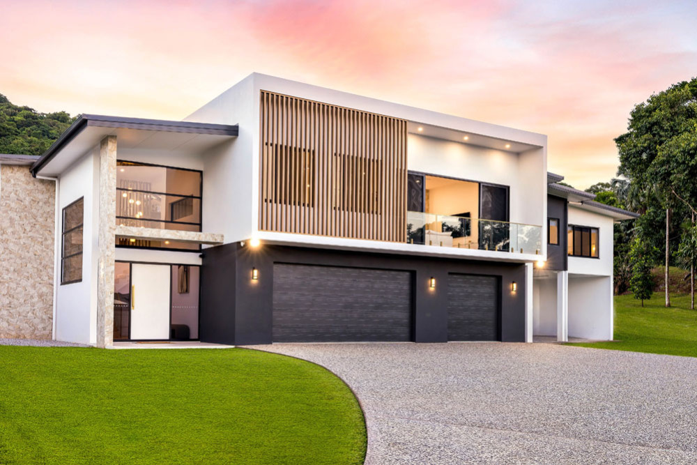 Far North Master Builders’ house of the year Bellmere at Redlynch by Langrell Constructions. Insets (from left): apprentice of the year Rhianna McDonald, rising star Josh Hiles and women in building award winner Yasmin McConachy. Pictures: Supplied