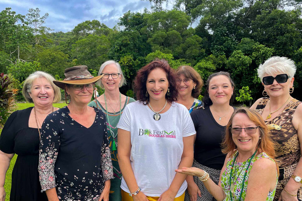 Douglas Shire Book Festival committee members (from left) Mila Douglas, Robyn Ross, Jancy-Leigh Marrinon, Crystal Leonardi, Debra Gavranich, Megan Formanek, Chantal Munro, Sam Woodgarth are inviting the community to join them at the inaugural Douglas Shire Book Festival this August. Picture: Supplied