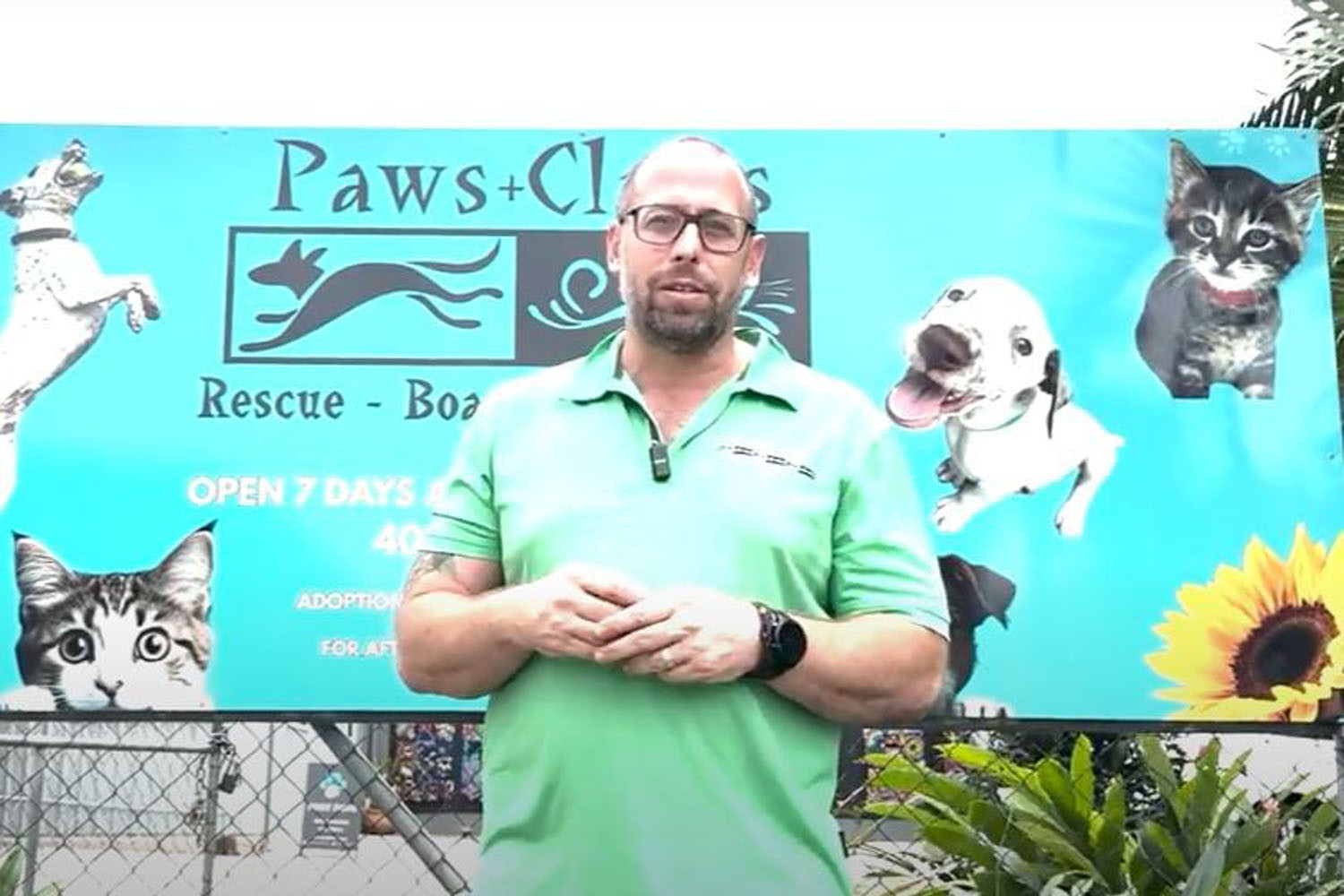 Paws and Claws Refuge manager Chris Barber appears in the video promoting responsible dog ownership. Picture: Douglas Shire Council