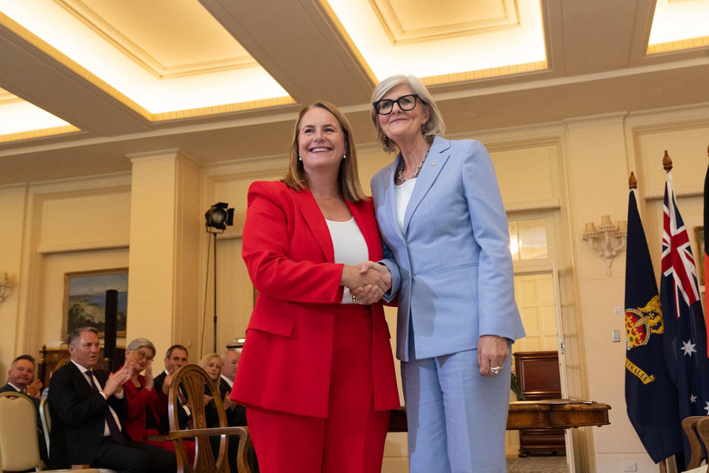 Senator Nita Green (left) was sworn in by Governor-General Sam Mostyn. Picture: Facebook