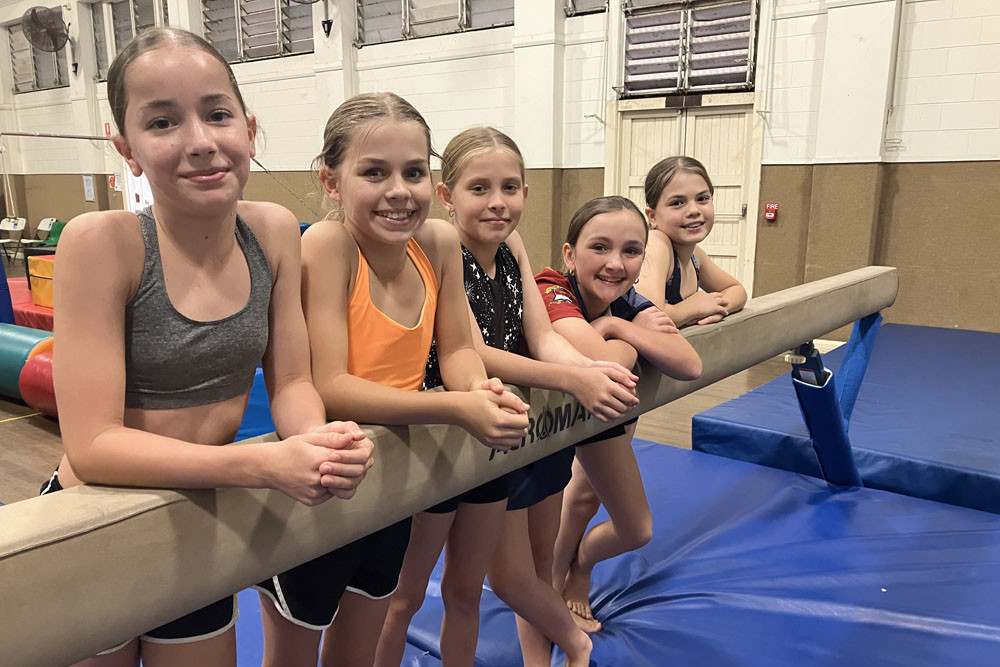 Elise, Zali, Sascha, Stephanie and Aniela (surnames withheld) at the Mossman Gymnastics Club. Picture: Supplied