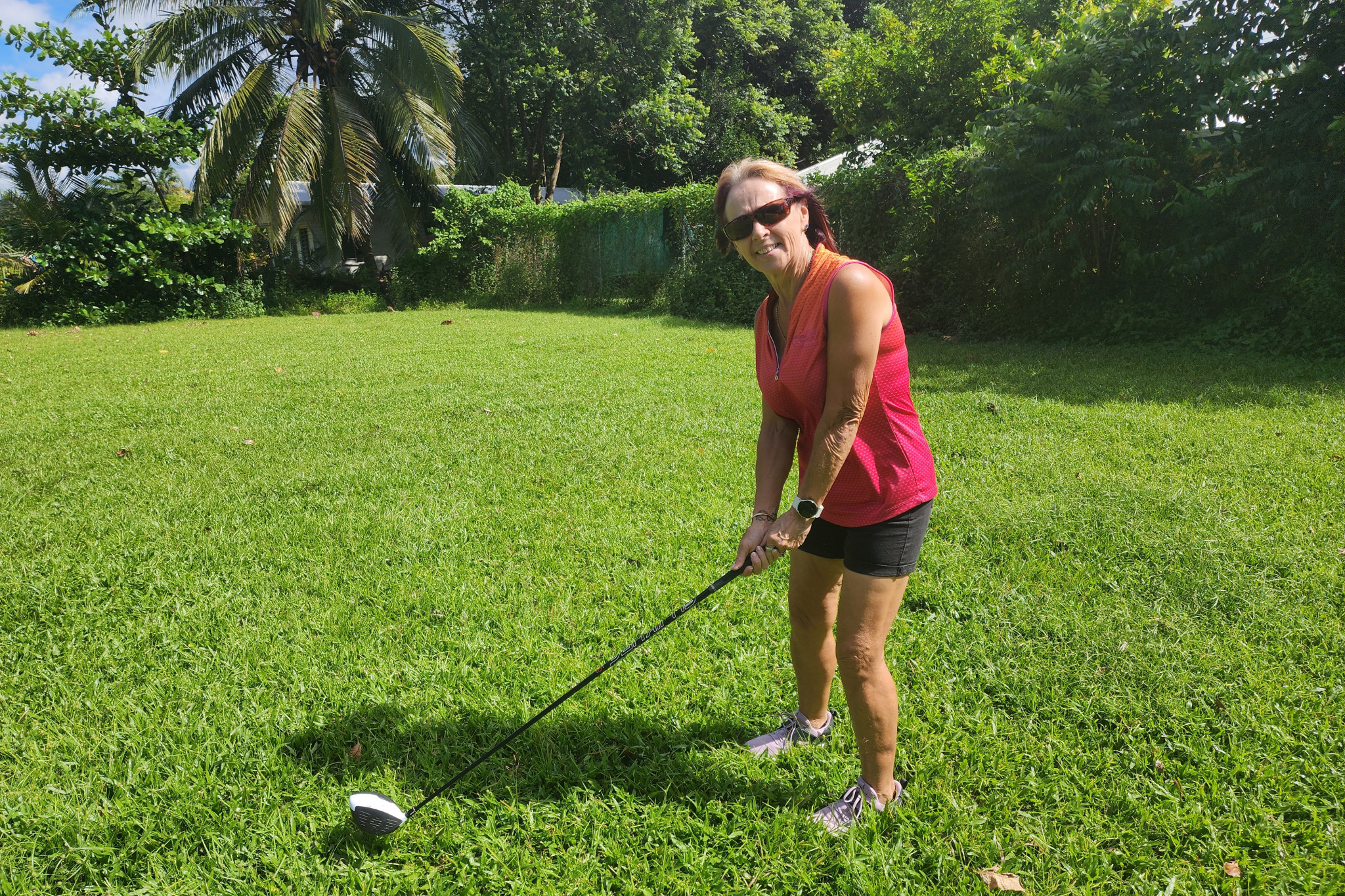 Mossman Golf Club women’s captain Sherrie Abel teeing up for the golf clinics later this month. Picture: Gary ‘Gazza’ McIlroy