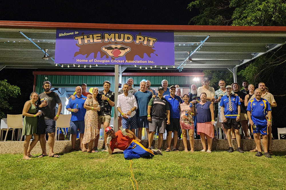 Muddies’ players and supporters toast the 2024-25 cricket season with a few beers at their headquarters – The Mud Pit.