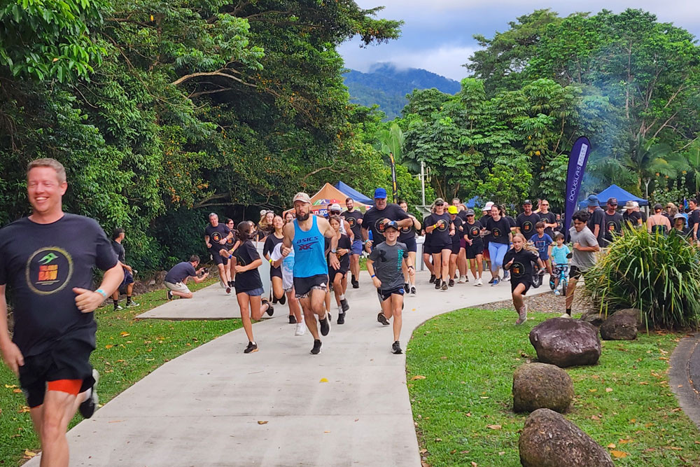 Runners set off for the 5km rainforest fun run and walk in the Mossman Gorge. Picture: Gary ‘Gazza’McIlroy