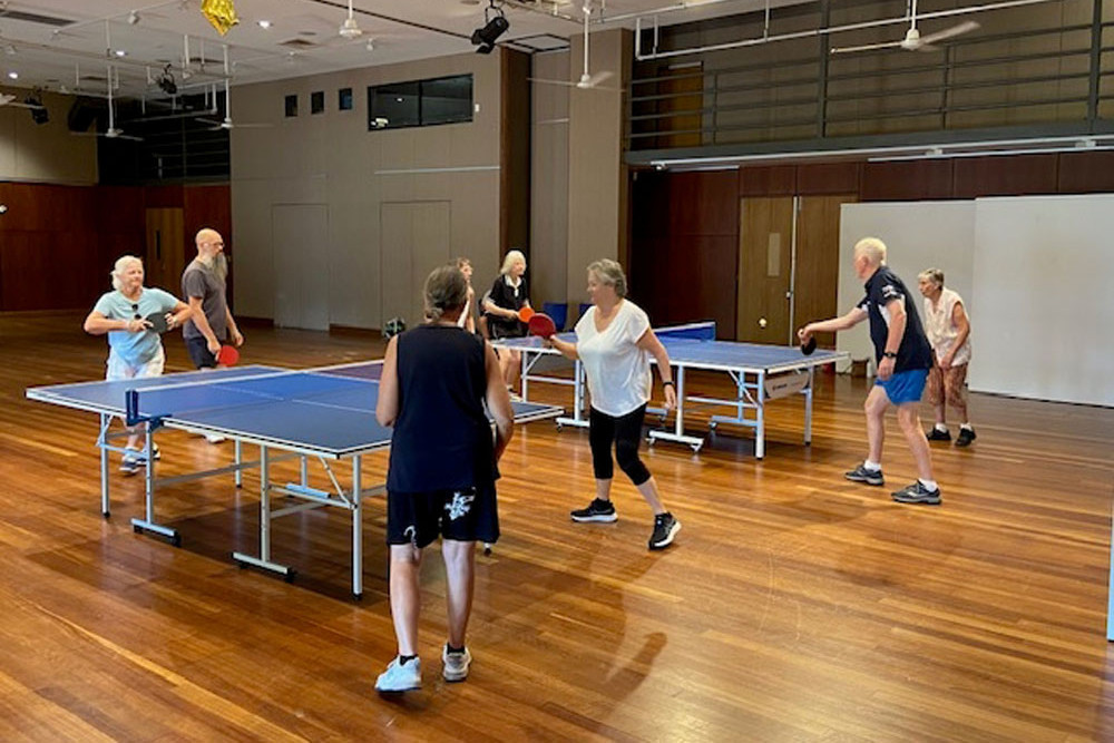 Table tennis at the Port Douglas Community Hall caters for a range of skill levels. Picture: Gary ‘Gazza’ McIlroy