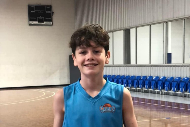 Billy Meager, 13, is an up and coming Port Douglas Heat junior basketballer. Picture: Supplied