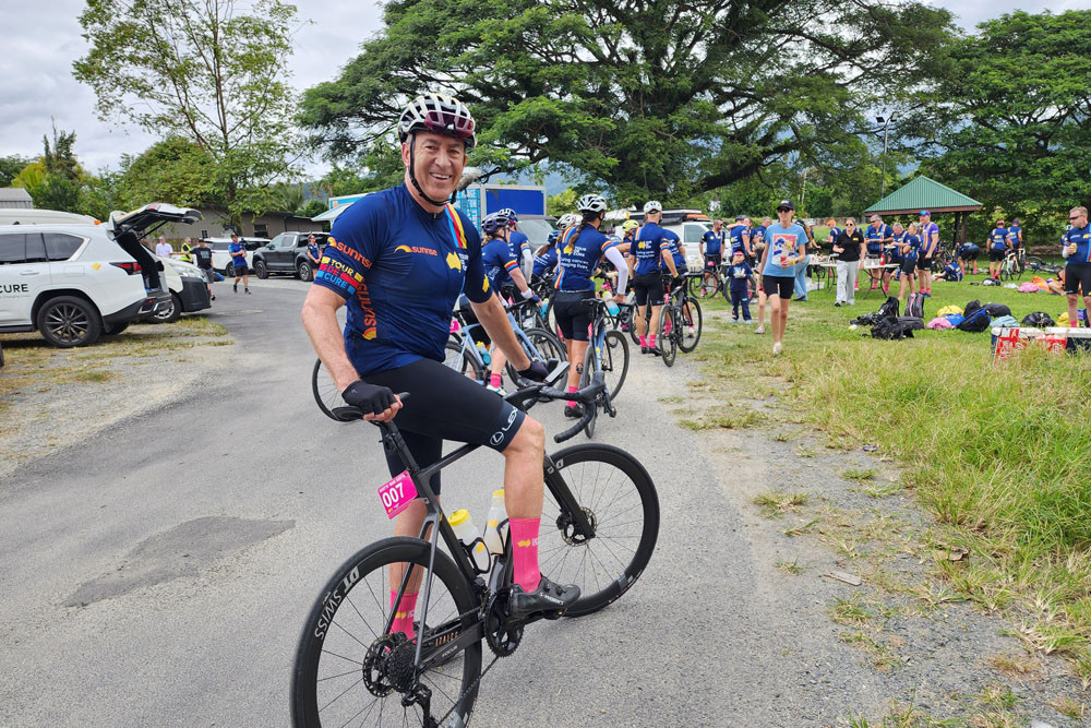 Sunrise’s Mark Beretta in Mossman during the Cycling Tour De Cure. Picture: Gary ‘Gazza’ McIlroy