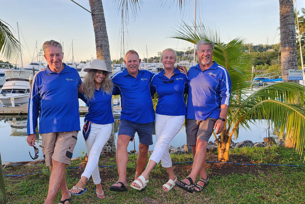 Team Allora at the Yachty (from left) Pete Chapman, Jet Star, Graeme Pimlott, Edwina Cram and Mark Chapman. Picture: Gary ‘Gazza’ McIlroy