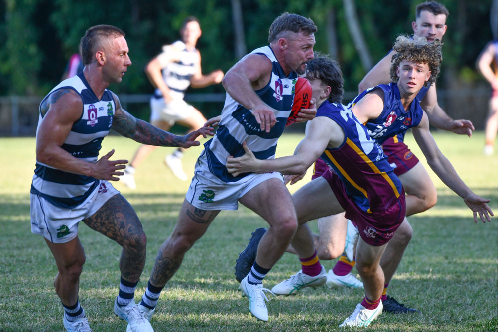 Sam Fairclough in action for Port Douglas Crocs. Picture: RAWI/AFL