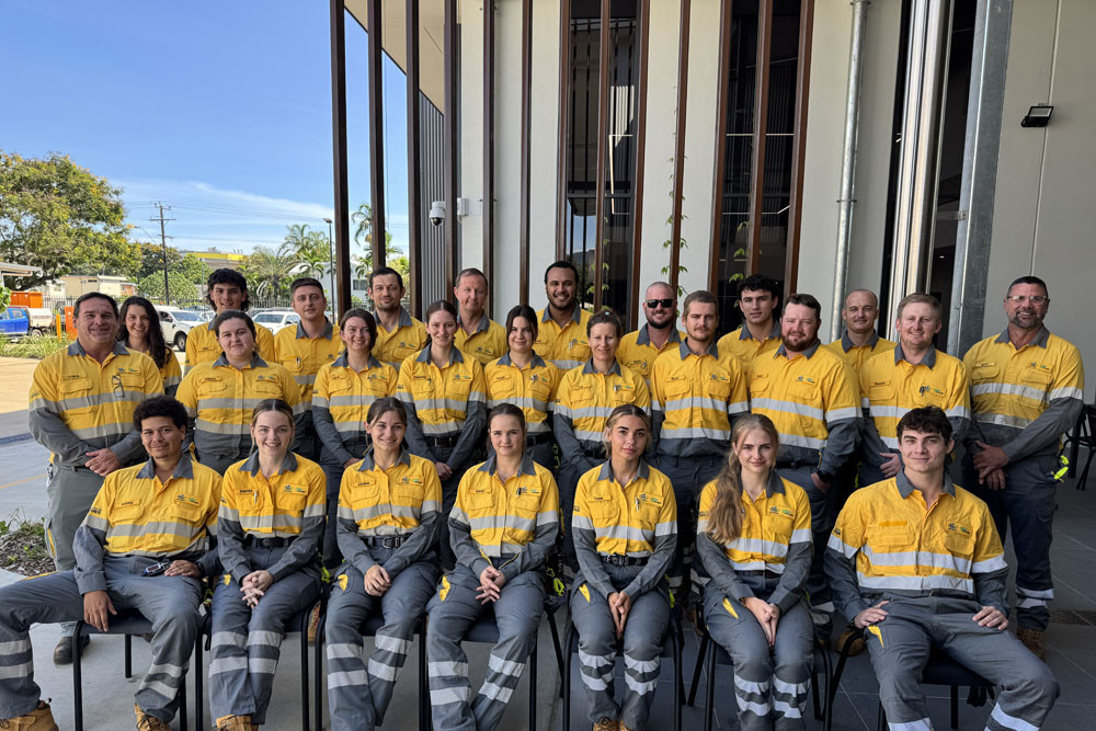 Last year’s cohort of apprentices in Cairns. Picture: Ergon Energy Network