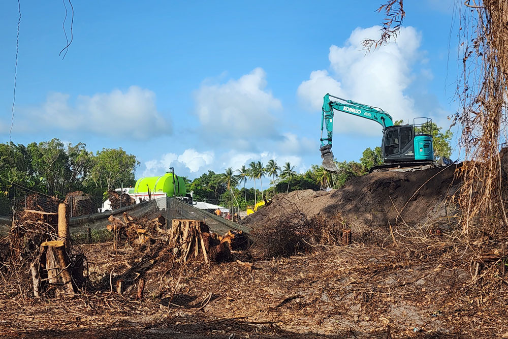 The building site at Mitre St, Craiglie, where the trees have been chopped down. Picture: Gary ‘Gazza’ McIlroy