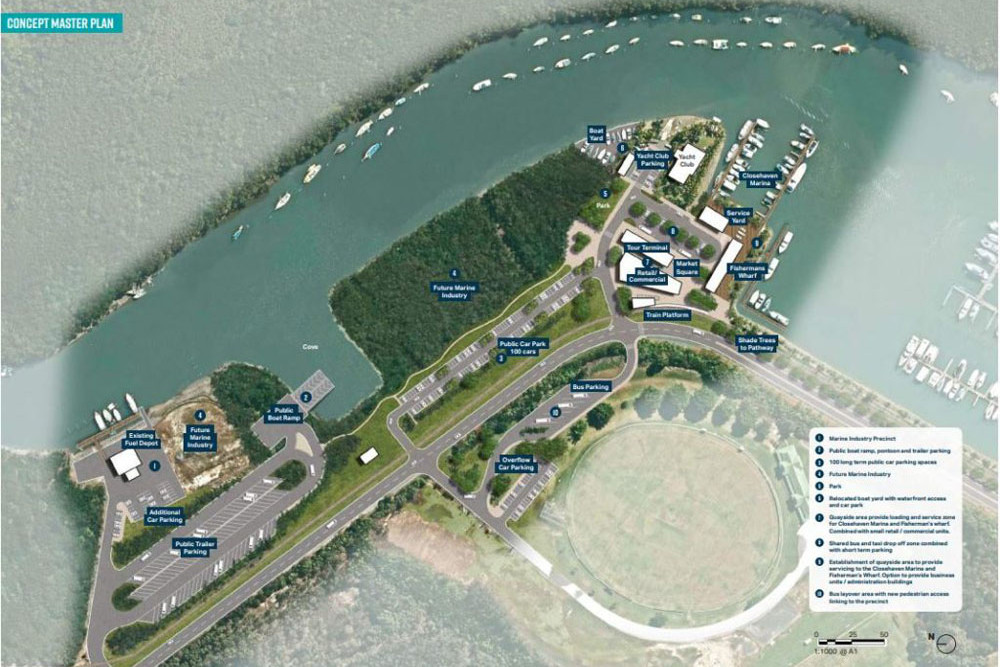 The 2018 concept plan of the marina precinct. Picture: DSC