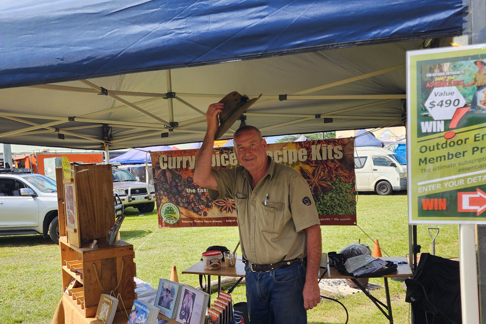 Ranger Nick and his campfire cooking show at the Mossman Show. Picture: Gary ‘Gazza’ McIlroy