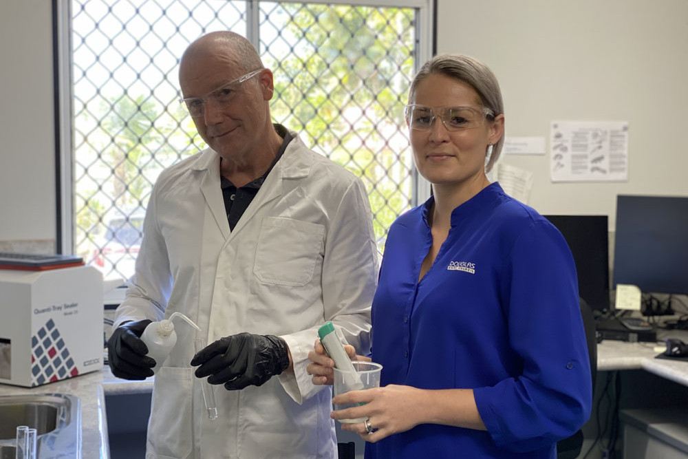 Douglas Shire Council acting CEO Paul Hoye and resource recovery officer Abbey Hastie. Picture: Douglas Shire Council