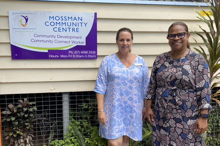 Mossman Support Services manager Heather Taylor (left) with Member for Cook Cynthia Lui. Picture: Supplied