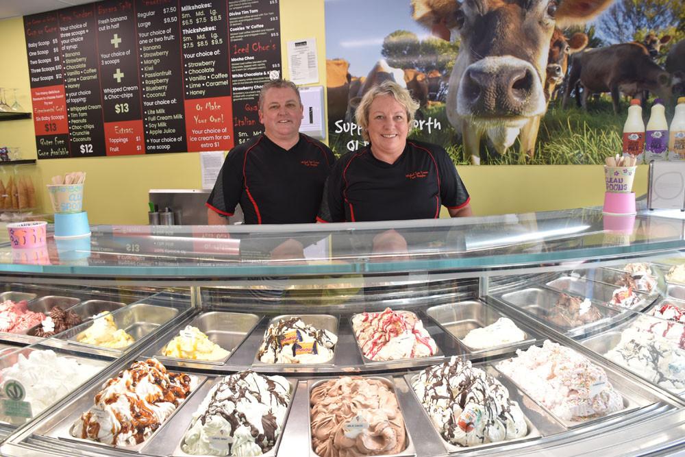 Wicked Ice Creams owners David and Michelle Middleton. Picture: Peter Jackson